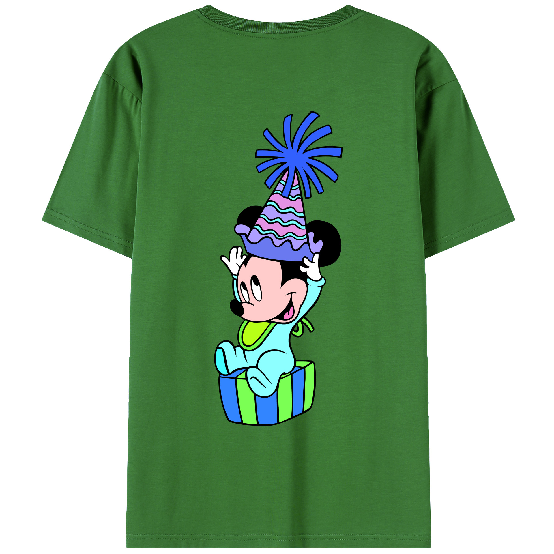 （画像用） ミッキーマウス Mickey Mouse レディース半袖Tシャツ(バックプリント)